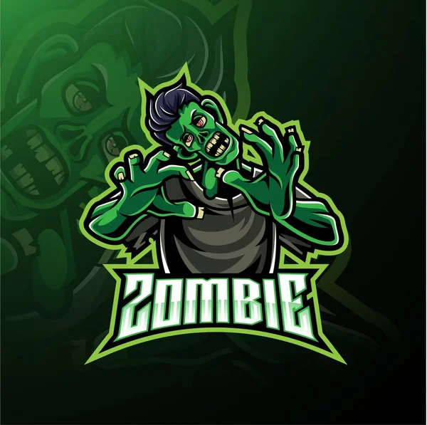 Zombie Untoten Maskottchen Logo Design — Stockfoto