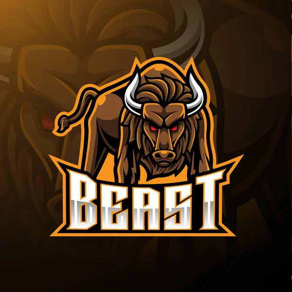 Angry Bull Esport Projekt Logo Maskotki — Zdjęcie stockowe