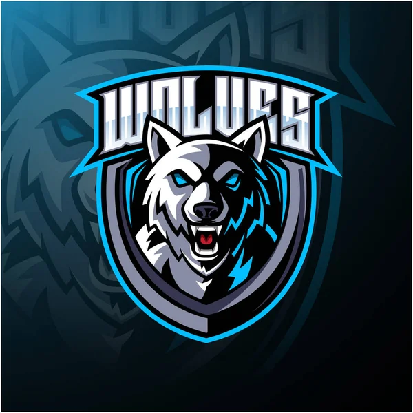 Wolf head mascot logo design