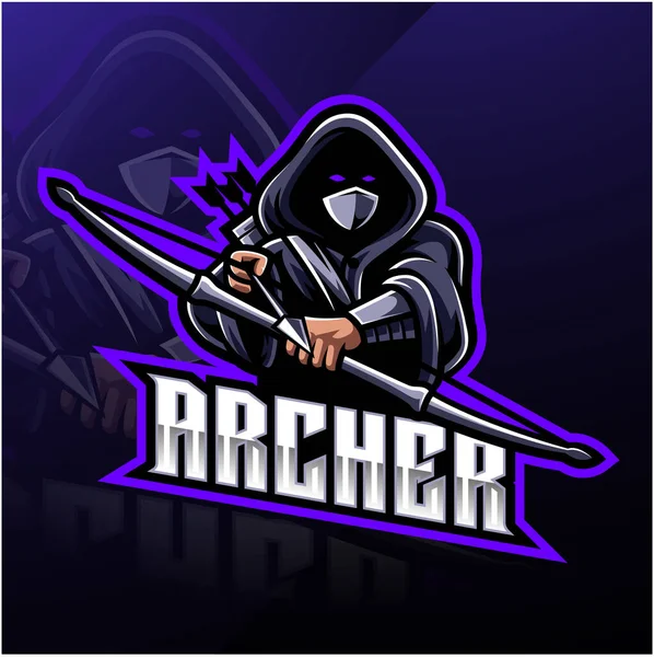 Archer Esport Disegno Logo Della Mascotte — Foto Stock