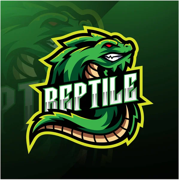 Reptil Sport Maskot Logotypdesign — Stockfoto
