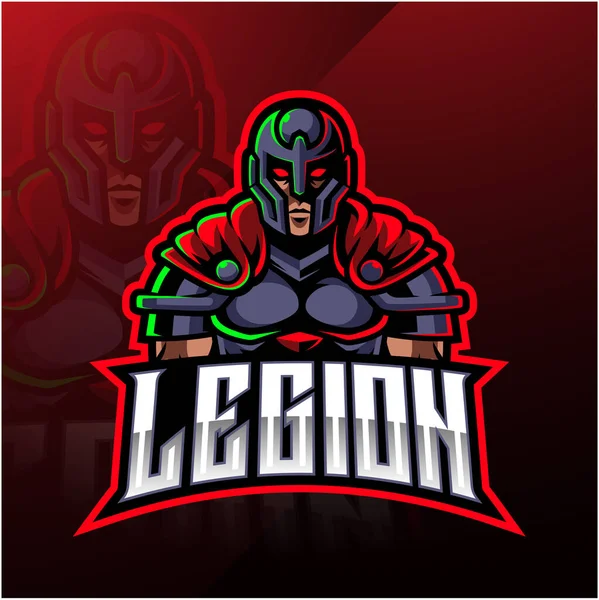 Legion Warrior Esport Desain Logo Maskot — Stok Foto