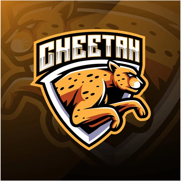 Geparden Sport Maskottchen Logo Design — Stockfoto