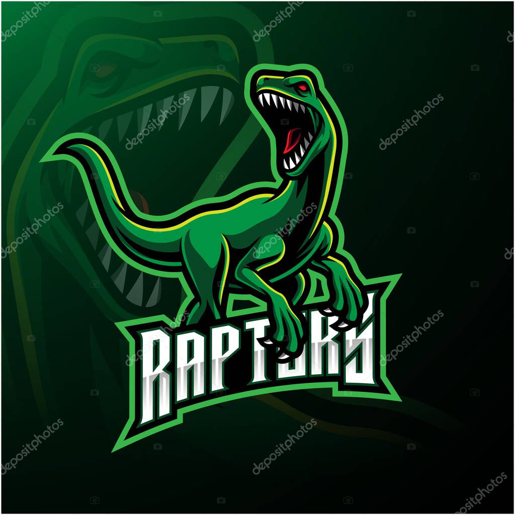 Raptor esport mascot logo design