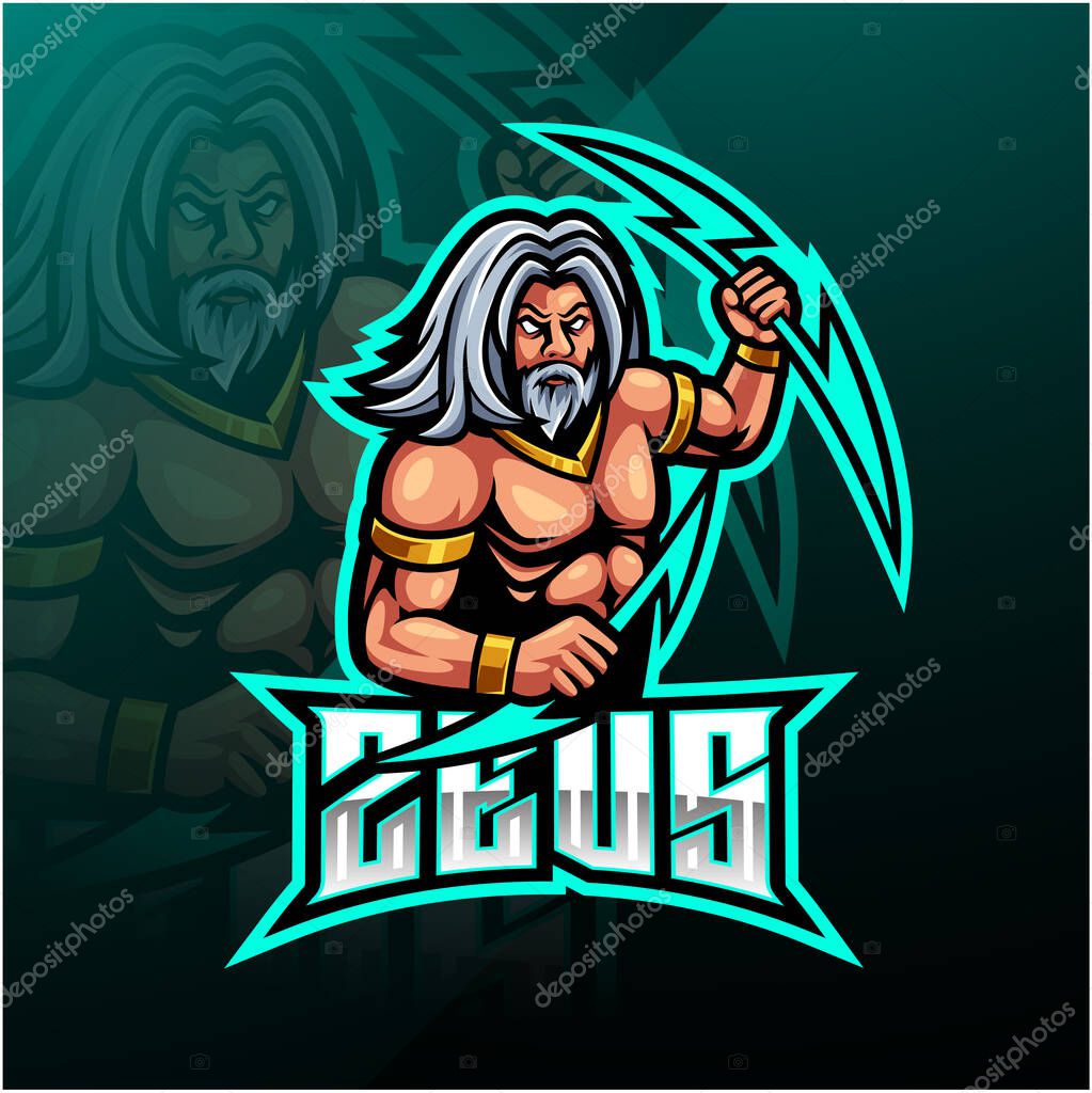 Zeus sport mascot logo design