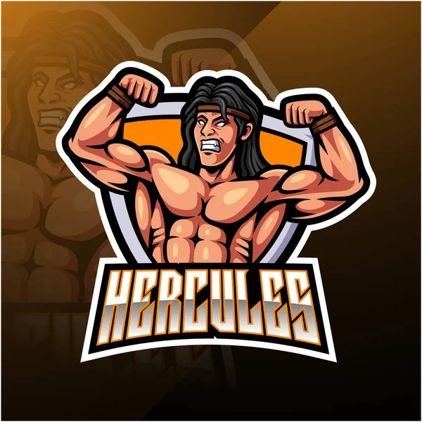 Hercules Esport Mascote Logotipo Design — Fotografia de Stock