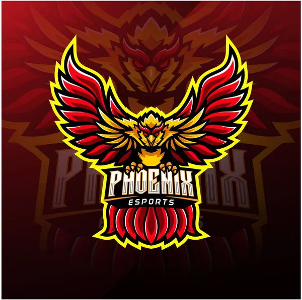 Diseño Del Logo Mascota Del Deporte Phoenix — Foto de Stock
