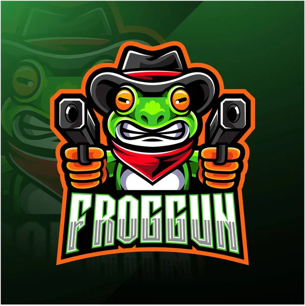 Froschgewehr Esport Logo Design — Stockfoto