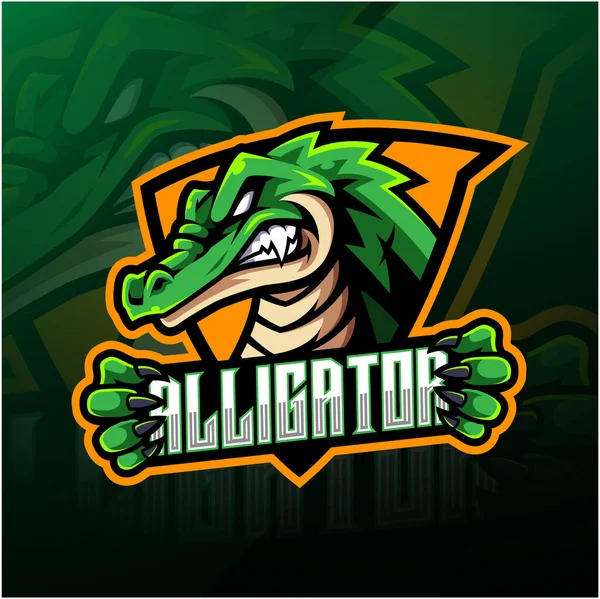 Alligator Αθλητισμού Σχεδιασμό Λογότυπο Μασκότ — Φωτογραφία Αρχείου