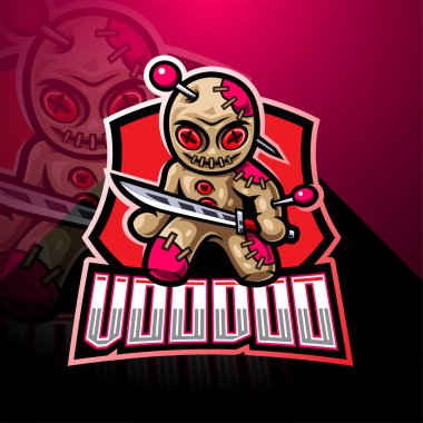 Voodoo esport maskot logosu tasarımı