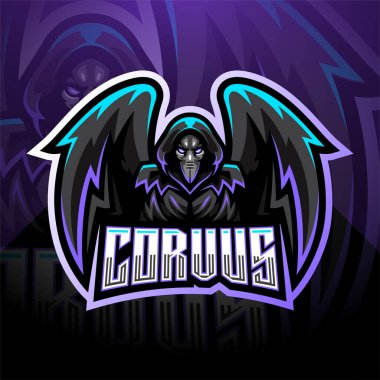 Corvus Esport maskot logosu tasarımı