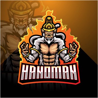 Hanoman esport maskot logosu tasarımı