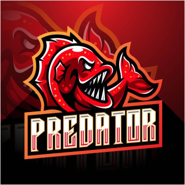 Balık esport maskot logosu tasarımı