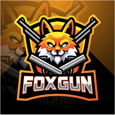 Fox gun esport maskot logosu tasarımı