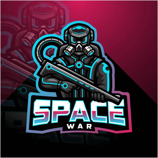 Space War Esport Λογότυπο Μασκότ — Φωτογραφία Αρχείου
