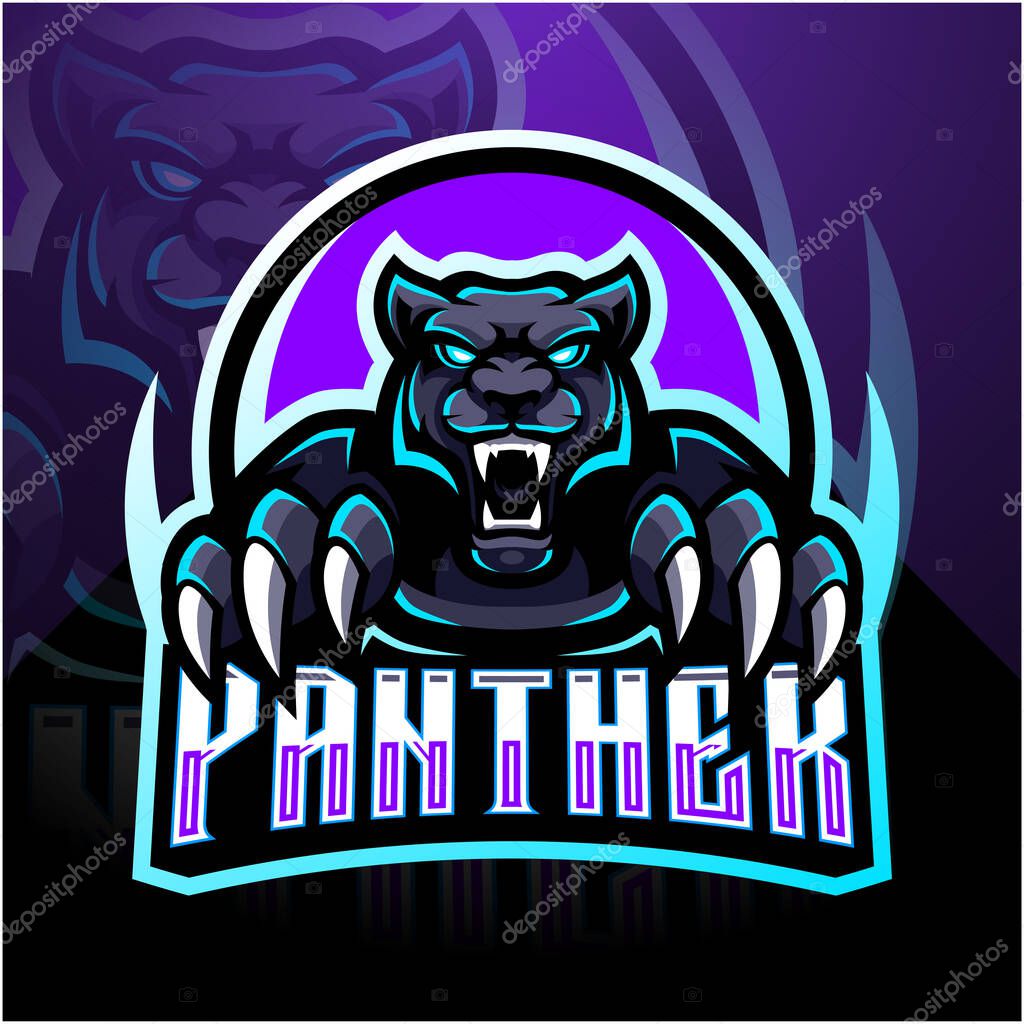 Panther esport mascot logo design