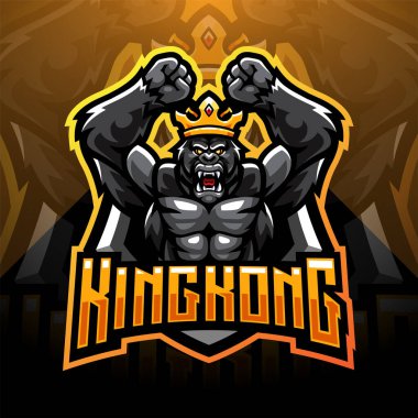 Kingkong esport maskot logosu tasarımı