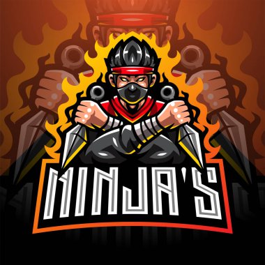 Ninja esport maskot logosu tasarımı