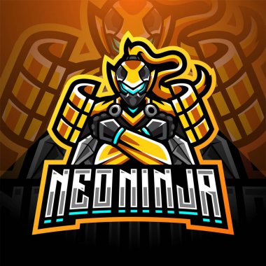 Neo ninja esport maskot logosu tasarımı