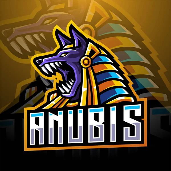 stock image Anubis head esport mascot logo design