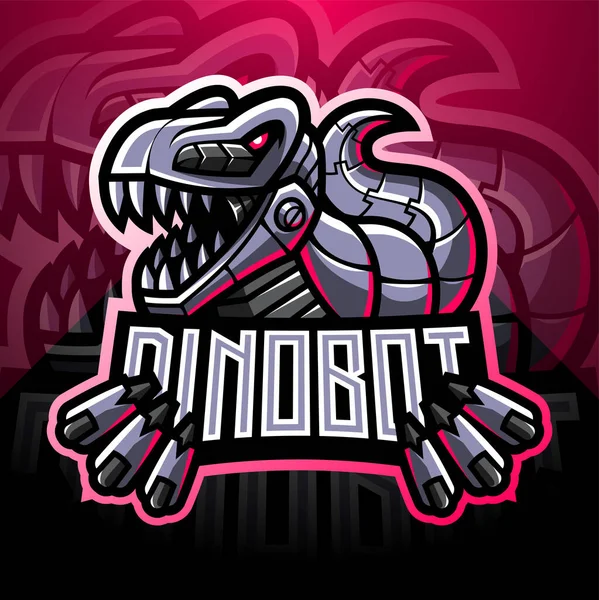 Dinosaurier Roboter Esport Maskottchen Logo Design — Stockfoto