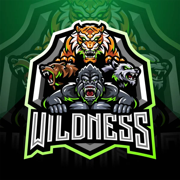 Logo Maskotki Maskotki Dzikich Zwierząt — Zdjęcie stockowe