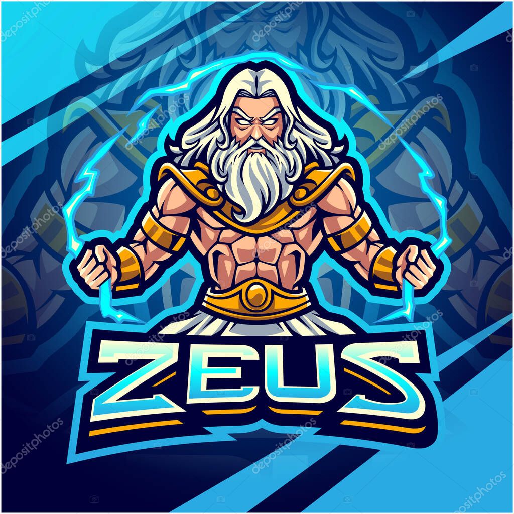 Zeus esport mascot logo design
