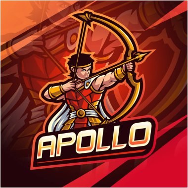 Apolo esport mascot logo design clipart