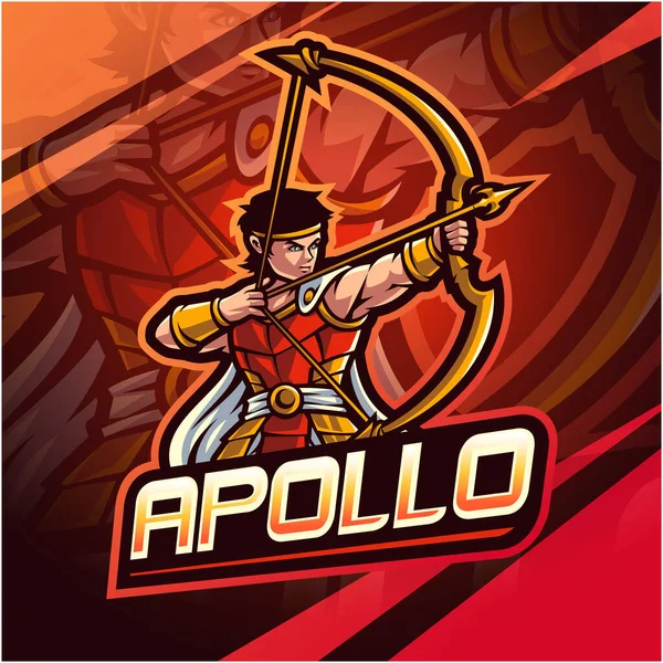 Apolo Esport Maskottchen Logo Design — Stockvektor