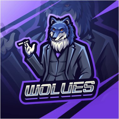 Kurtlar patron esport Maskot Logosu