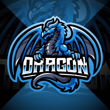 Dragon esport maskot logosu tasarımı