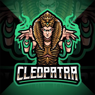 Kleopatra esport maskot logosu tasarımı