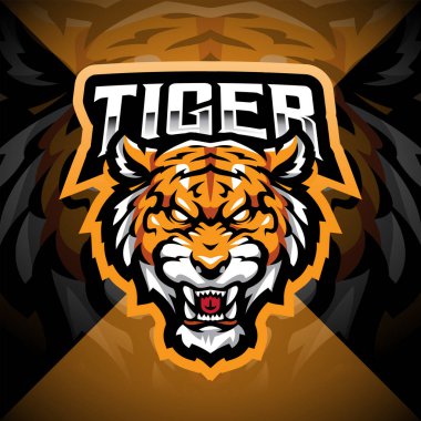 Kaplan başlı esport maskot logosu tasarımı