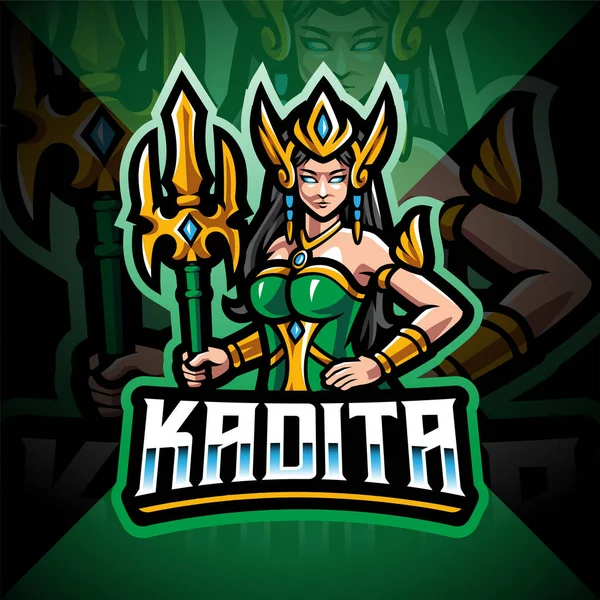 Kadita Esport Mascot Logo Design — Stock Photo, Image