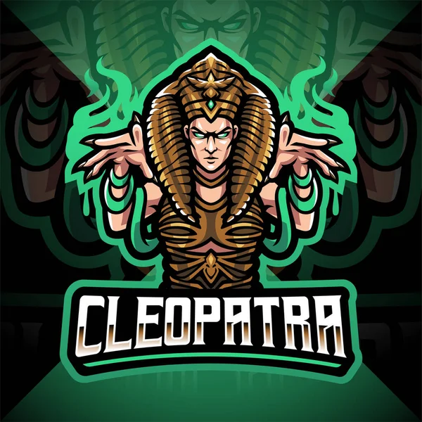Cleopatra Esport Mascot Logo Design — Stock Photo, Image