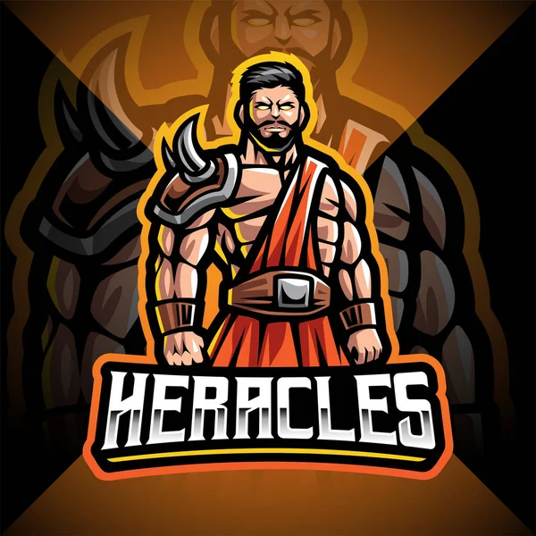Heracles Mascotte Esport Logo Ontwerp — Stockfoto