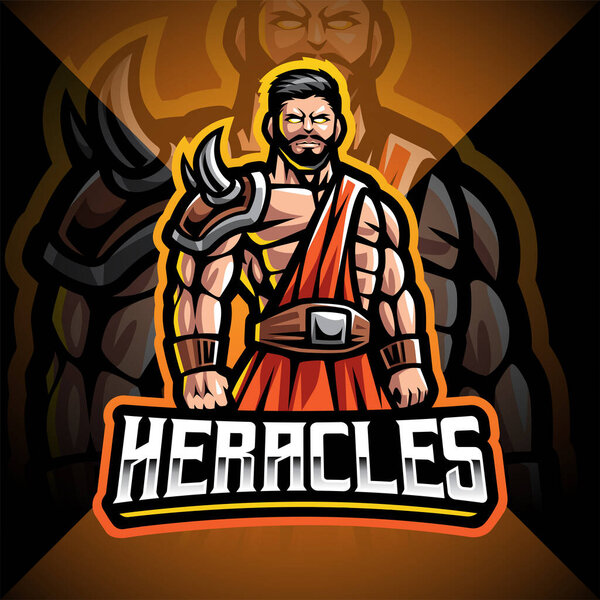 Heracles mascot esport logo design