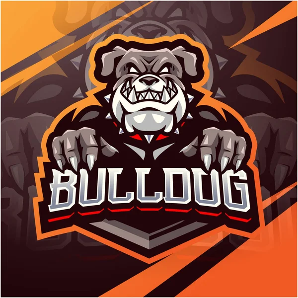 Bulldog Esport Mascot Logo Design — Stock Photo, Image