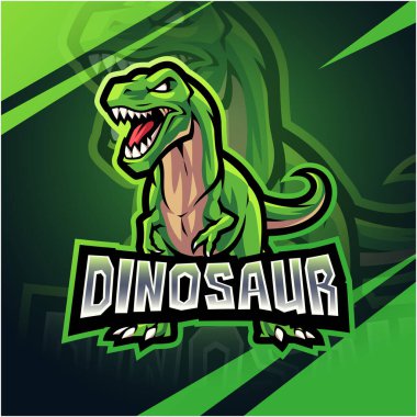Dinozor esport maskot logosu tasarımı