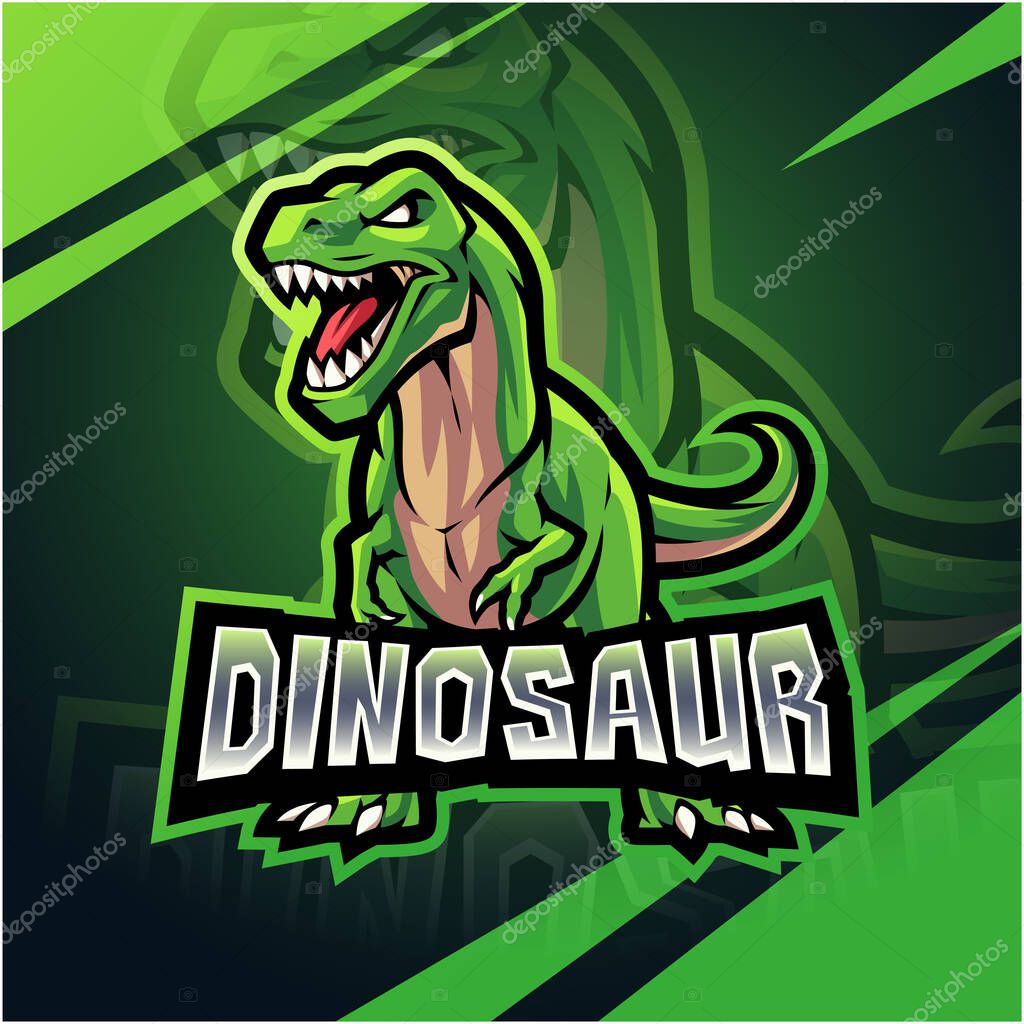 Dinosaur esport mascot logo design