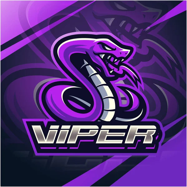 Σχεδιασμός Λογότυπο Viper Φίδι Μασκότ — Διανυσματικό Αρχείο