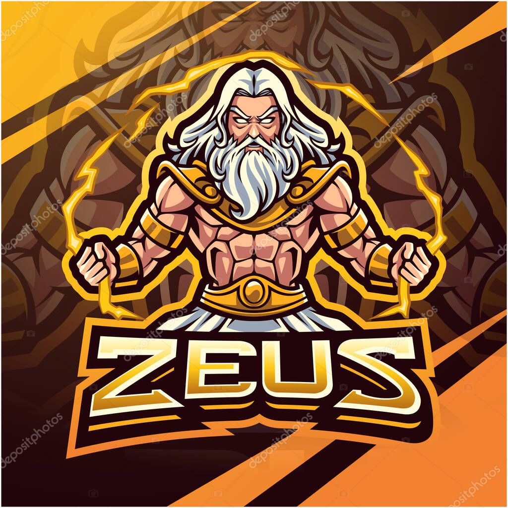 Zeus esport mascot logo design