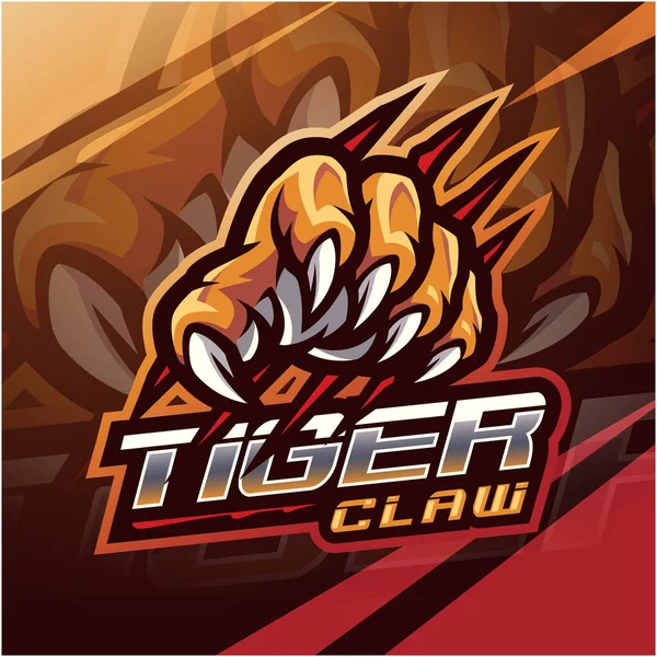 Tigre Garra Esport Mascota Logo Diseño — Foto de Stock