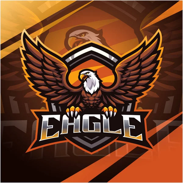 Eagle Esport Mascot Logo Design — Stock Photo, Image