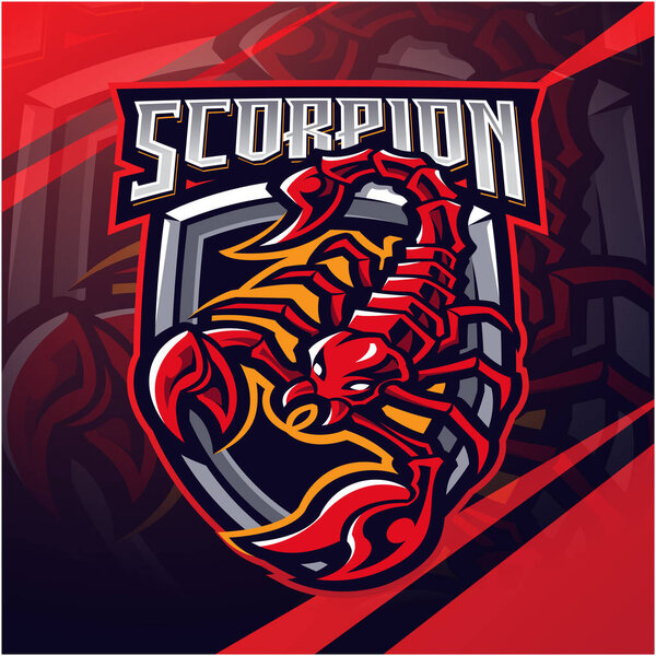 Scorpion esport mascot logo design