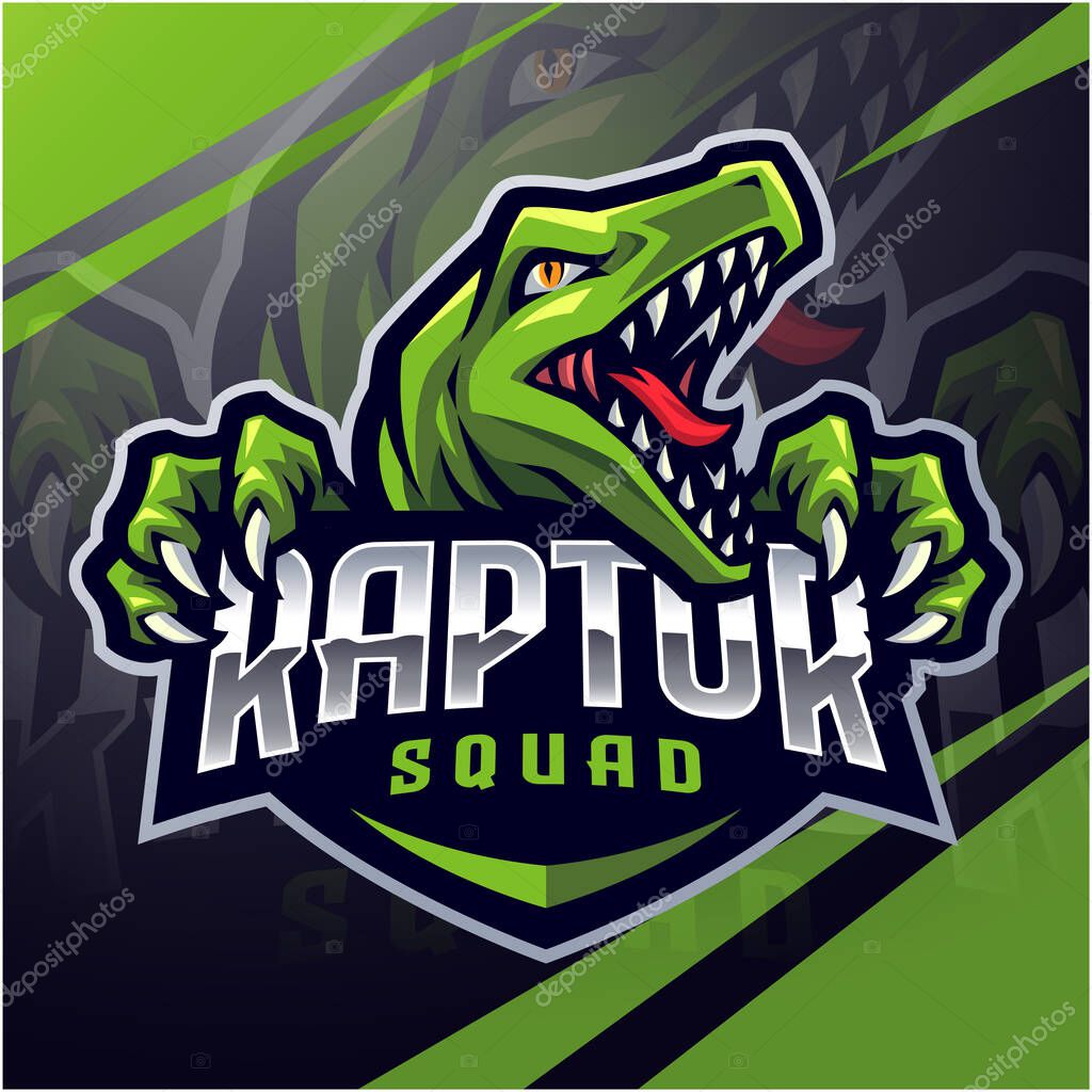 Raptor squad esport mascot logo design