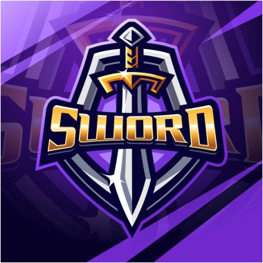 Kılıç esport maskot logosu tasarımı
