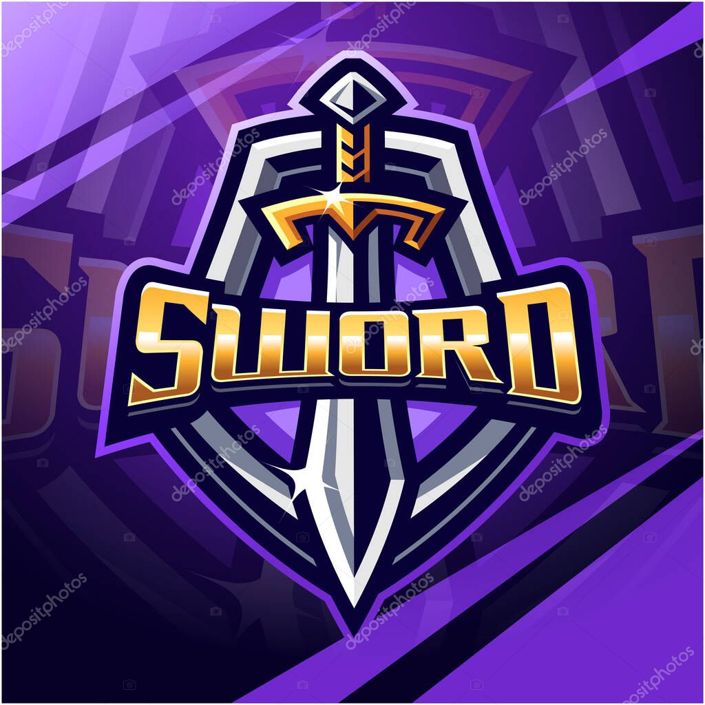 Sword esport mascot logo design