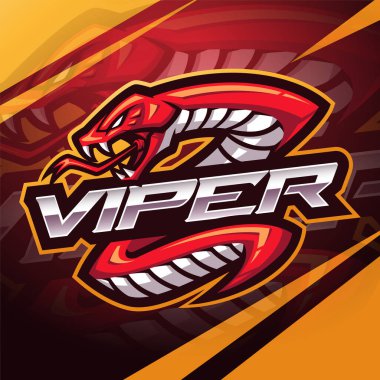 Viper yılan maskotu logosu tasarımı