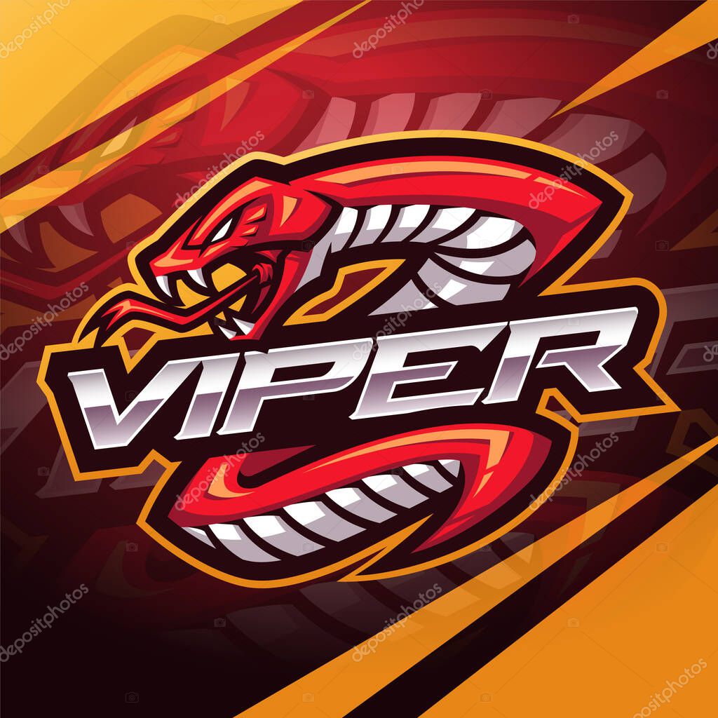 Viper snake mascot logo design